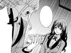 Tsuzura gives Mary money.