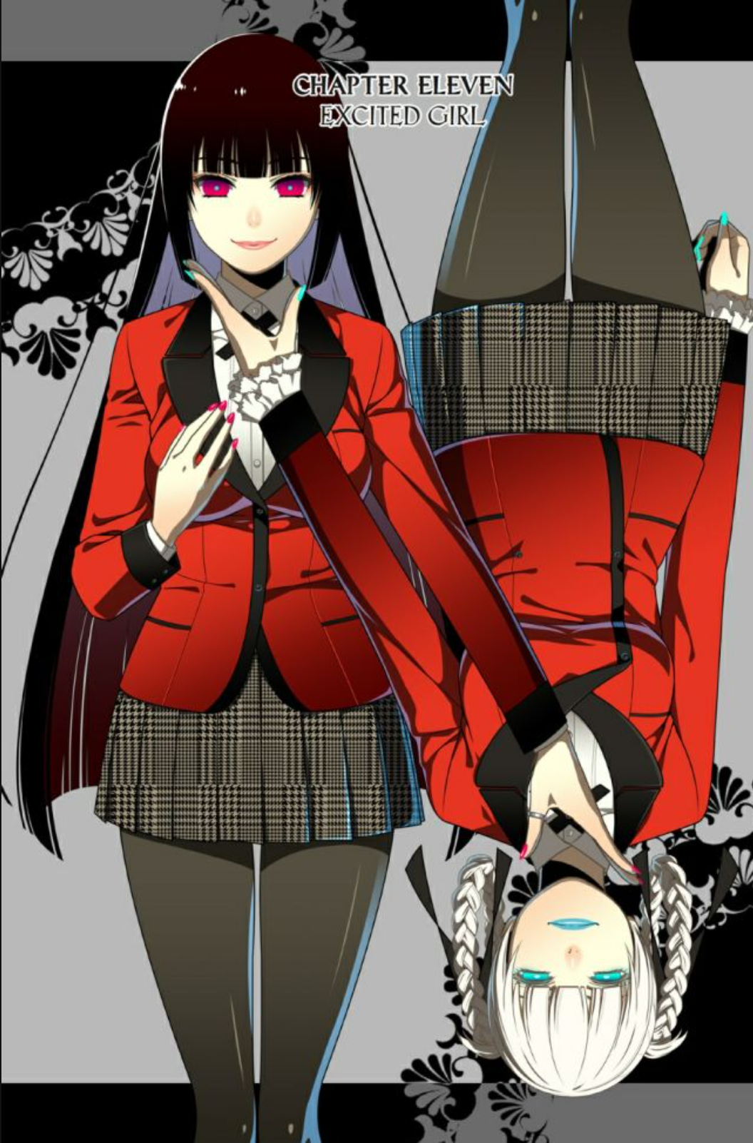 Yumeko Jabami gambling school, kakegurui, anime manga girl | Poster