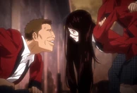 Jun cutting Nanami's long hair