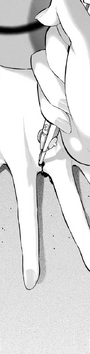 Ayame hits Midari's hand
