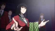 Yumeko bets fifty chips