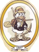 Joakim von Anka 20 år, 1887. Gräver guld i Sydafrika.