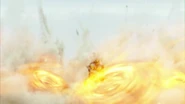 Type Tridoron Attack 1.2.3: Fire tornado manifestation