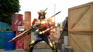 Orange Charge: Naginata Musou Slicer (Energy slash ver.) (Step 1: Weapon charging)