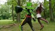 Drive Type Technic Gravity swinging the 10-ton Weight against the Cook Roidmude