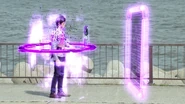 Kuroto Dan selects Action's Gamer Level 0, by touching the profile image with his left palm.
