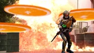 Orange Charge: Naginata Musou Slicer (Energy slash ver.) (Step 6: Explosion and Orange slice)