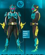 Kamen Rider Zero-One Biting Shark concept art