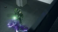 Phantom Crusher absorbing Nebula Gas essence from Kamen Rider Rogue