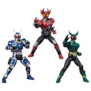 Kamen Rider G3-X, Kamen Rider Agito Burning Form, and Kamen Rider Gills