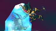 Kamen Rider Leangle using Blizzard Gale