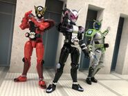 Kamen Riders Zi-O, Geiz, and Woz