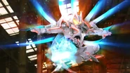 Boost IX Victory (Step 6: Tail capes and right foot glowing blue)