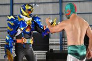 1er octobre 2023 Épisode 5 : Emflamme-toi ! Bats-toi ! Wrestler G ! Scénario : Hasegawa Keiichi Réalisation : Watanabe Katsuya