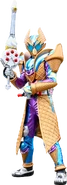 Kamen Rider Gavv Blizzardsorbet Form wielding the Gavvwhipir