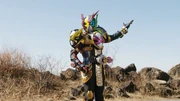 Sougo unites with Geiz and Woz to become Kamen Rider Zi-OTrinity