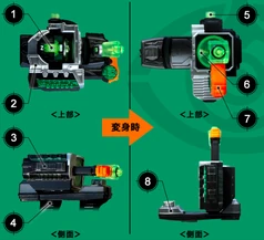 Chart from the official website indicating positions of each component. For ease of viewing, the components on this page are in order of what they were on the website.
For example, '1.)' in the list is '1.)' on the chart.