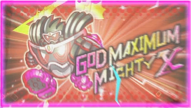 Kamen Rider Exe DX God Maximum Mighty X Gashat 