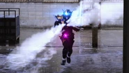 Nebula Gas being expelled during Kamen Rider Cross-Z's transformation.