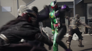 Double fight in Heisei Generations Forever