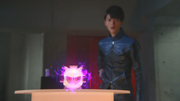 Makoto sees a Deep Specter Eyecon