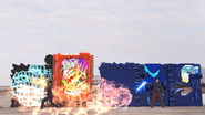 The Sword Bookmarker of King Lion Daisenki Wonder Ride Book was seen on the side of the Book rather than on the top.