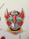 Could be Kamen Rider OOO's helmet design