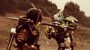 Zi-OTrinity fights Ohma Zi-O for the last time