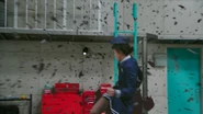 Test dummy exploding due to the kick
