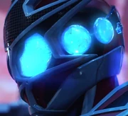 The side view of Demons' helmet