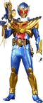 Kamen Rider Beast Hyper wielding the Mirage Magnum