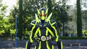Aruto's first transformation into Zero-One Shining Hopper