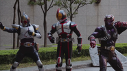 Faiz, Blade & Hibiki in Heisei Generations Forever