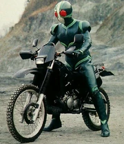 Kamen Rider J on the J-Crosser