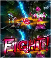 "VS" and "FIGHT" screen that never seen in the show.