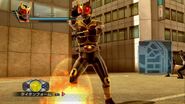 Kuuga Amazing Form charging up the Amazing Kick.