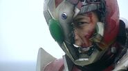 Kamen Rider Garren's broken helmet from Blade episode 47