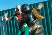 V3 facing off against Kamen Rider #3