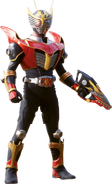 Kamen Rider Ryuki Survive wielding the Dragvisorzwei