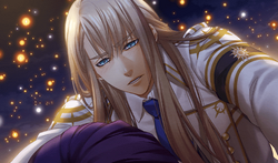 Wallpaper characters, in profile, white suit, game of the gods, Balder  Hringhorni, long white hair, kamigami no asobi, by yone kazuki for mobile  and desktop, section сёнэн, resolution 2600x1900 - download