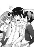 Keima caught by Haqua and Diana