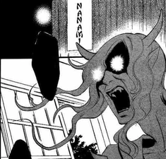 La bruja furiosa después de descubrir que Nanami había huido de su guarida.