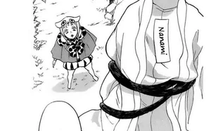 Nanami escapa de Kirakaburi usando un talismán.