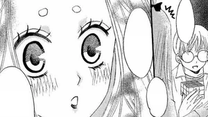 Himemiko elogiando a Kotarou por su habilidad armando el Cubo Rubik.