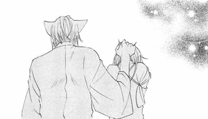 Tomoe dice a Nanami que no debe culparse de haber sido protegida por Jirou.