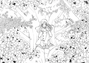 Nanami es depositada por Jirou en el tronco del árbol de cerezo milenario.