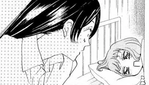 Nanami encontrándose con Ami en la enfermería.