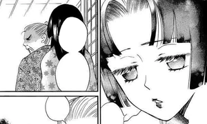 Yukiji diciendo a su padre que si descubren a Nanami, el demonio se vengará.