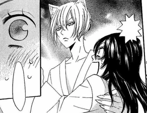 Tomoe después de haber recibido la orden de salvar a Nanami.