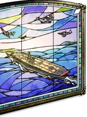 Aircraft carrier stained glass